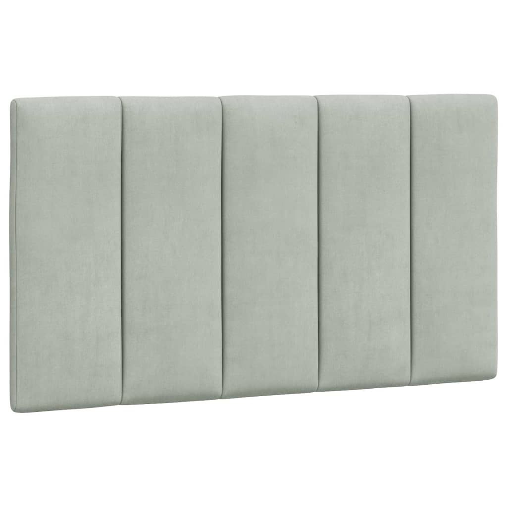 seng med madras Hanko 90x200 cm velour lysegrå
