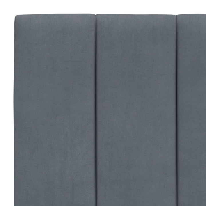 seng med madras Hanko 90x200 cm velour mørkegrå