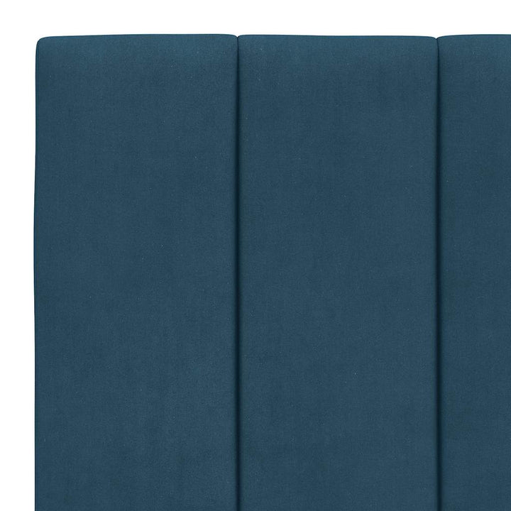 seng med madras Hanko 90x200 cm velour blå