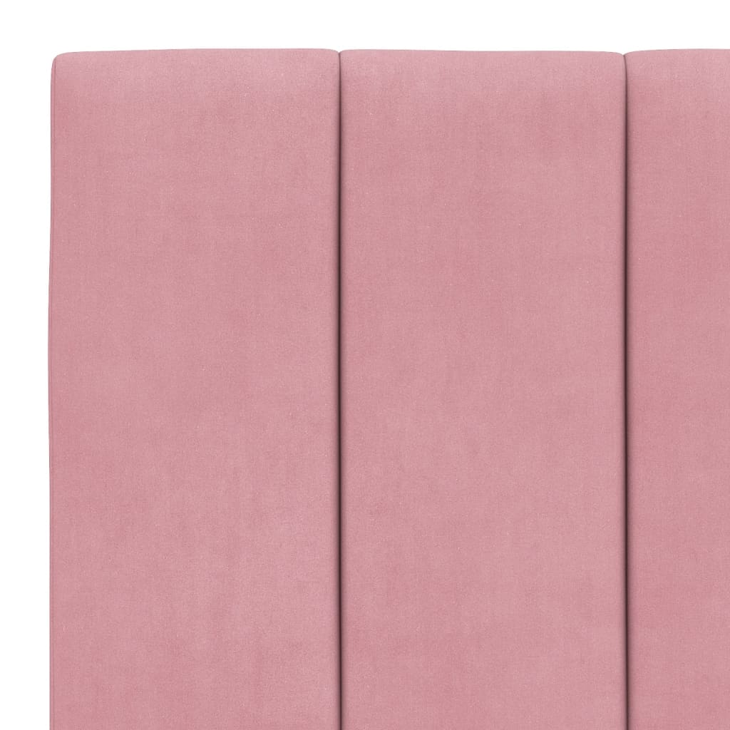 seng med madras Hanko 90x200 cm velour lyserød