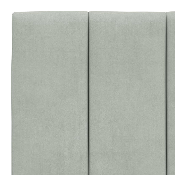seng med madras Hanko 100x200 cm velour lysegrå