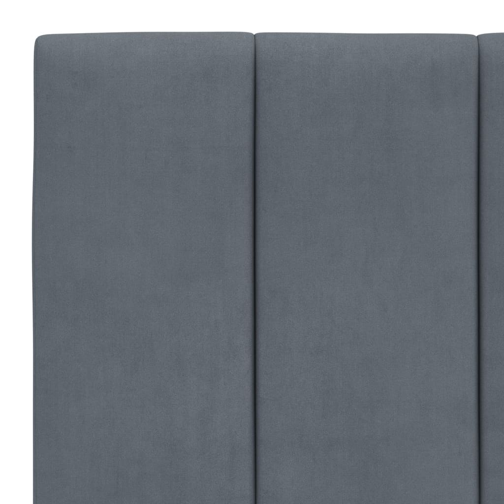seng med madras Hanko 100x200 cm velour mørkegrå