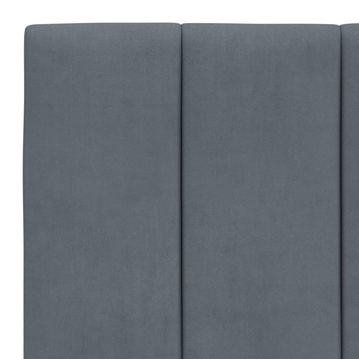 seng med madras Hanko 100x200 cm velour mørkegrå