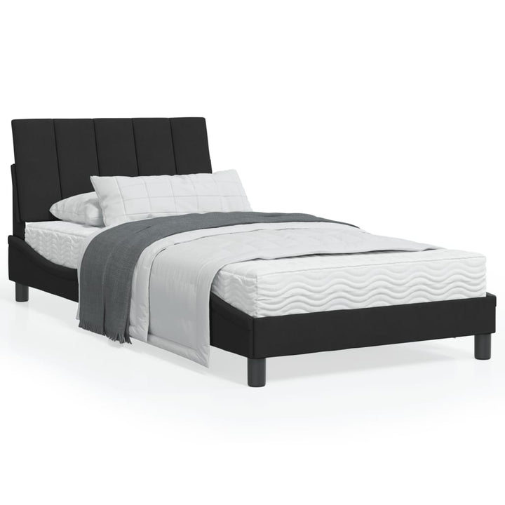 seng med madras Hanko 100x200 cm velour sort