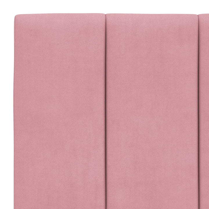 seng med madras Hanko 100x200 cm velour lyserød
