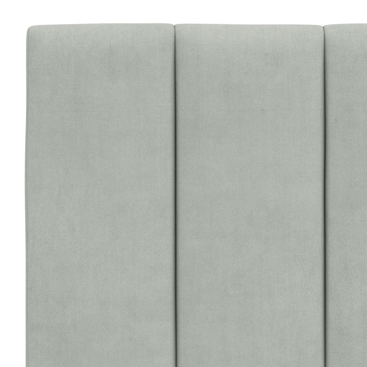 seng med madras Hanko 120x200 cm velour lysegrå