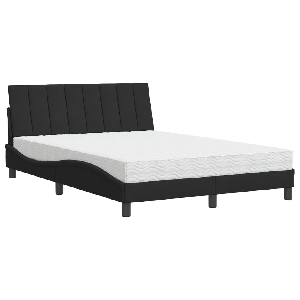 seng med madras Hanko 120x200 cm velour sort