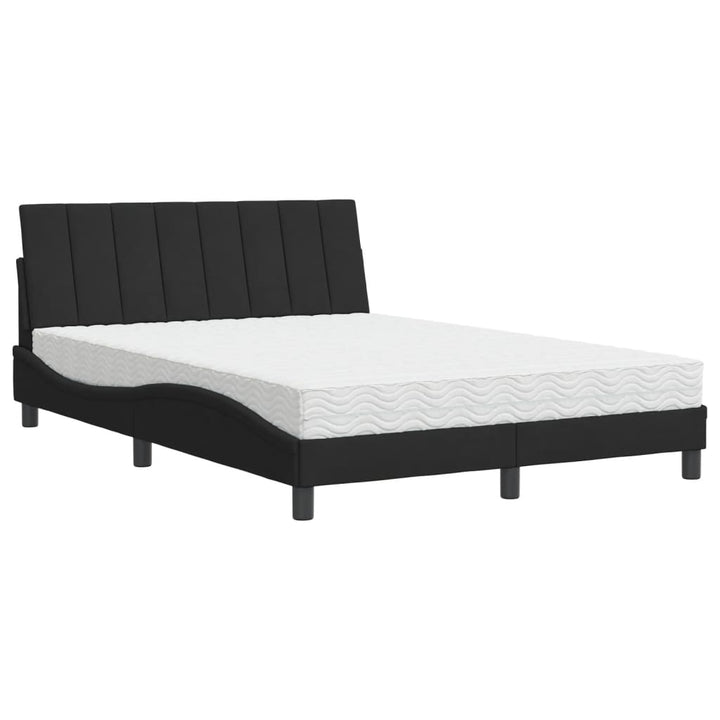 seng med madras Hanko 120x200 cm velour sort