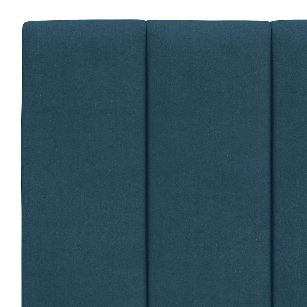 seng med madras Hanko 120x200 cm velour blå