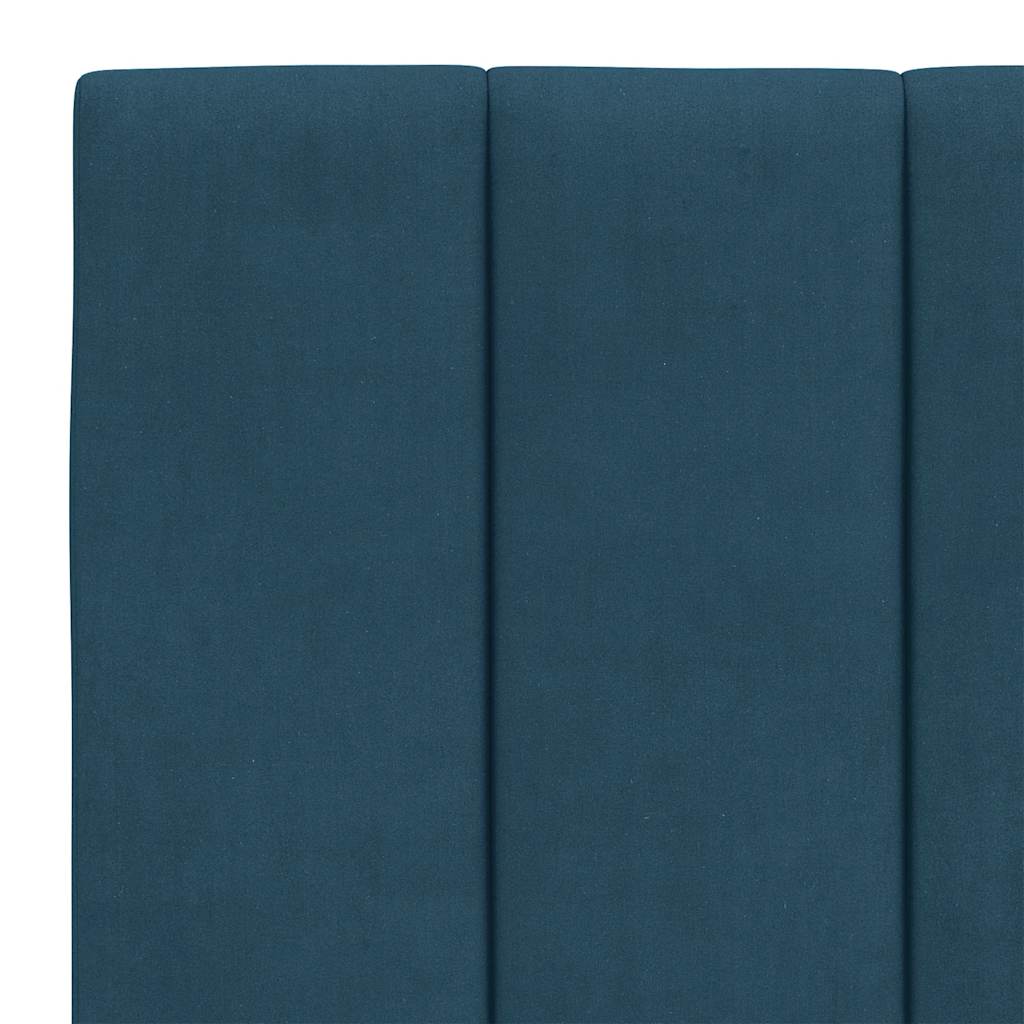 seng med madras Hanko 140x190 cm velour blå
