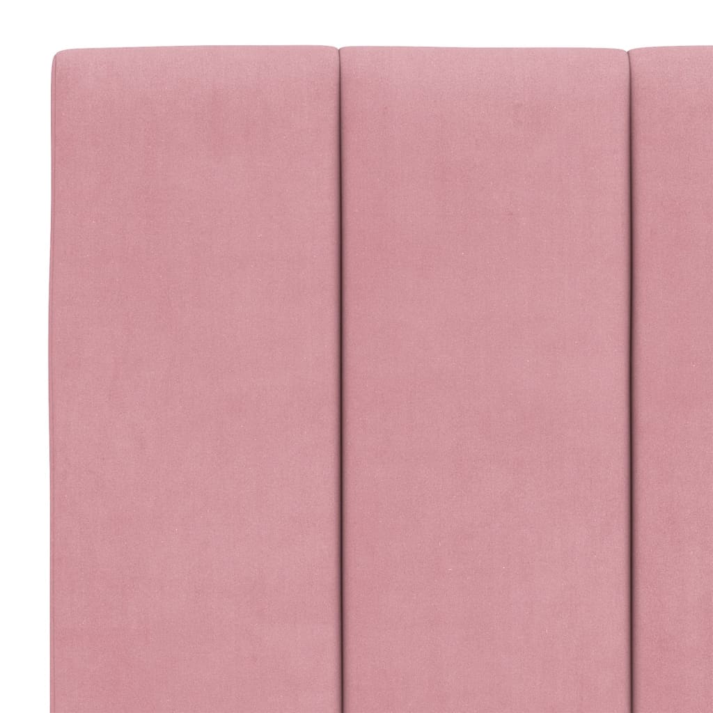 seng med madras Hanko 140x190 cm velour lyserød