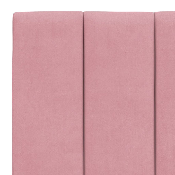 seng med madras Hanko 140x190 cm velour lyserød