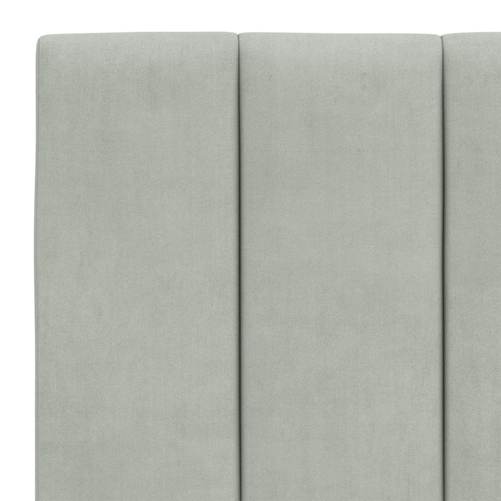 seng med madras Hanko 140x200 cm velour lysegrå