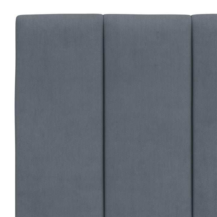 seng med madras Hanko 140x200 cm velour mørkegrå