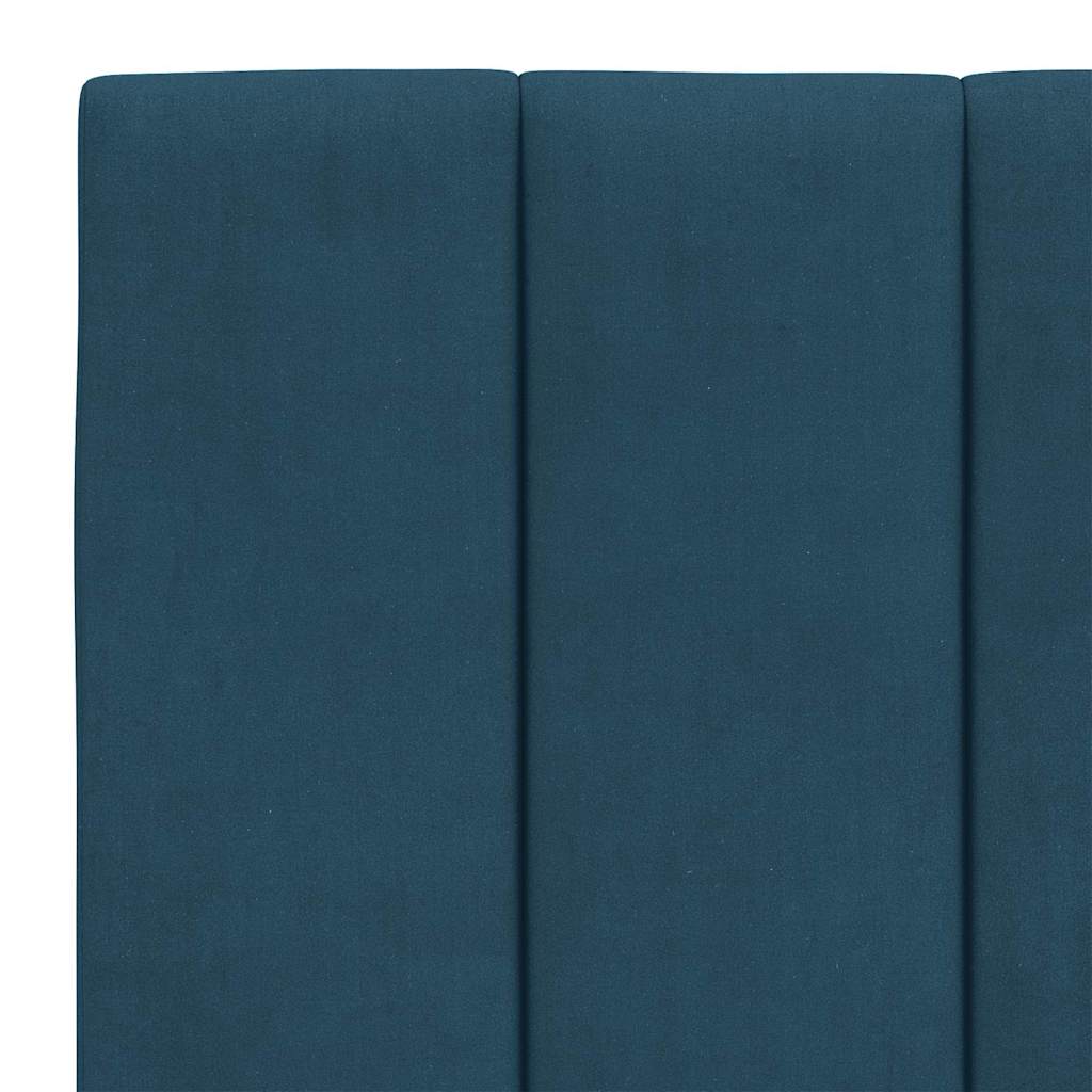 seng med madras Hanko 140x200 cm velour blå