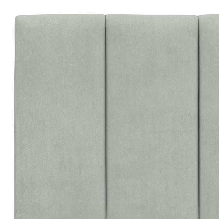 seng med madras Hanko 160x200 cm velour lysegrå