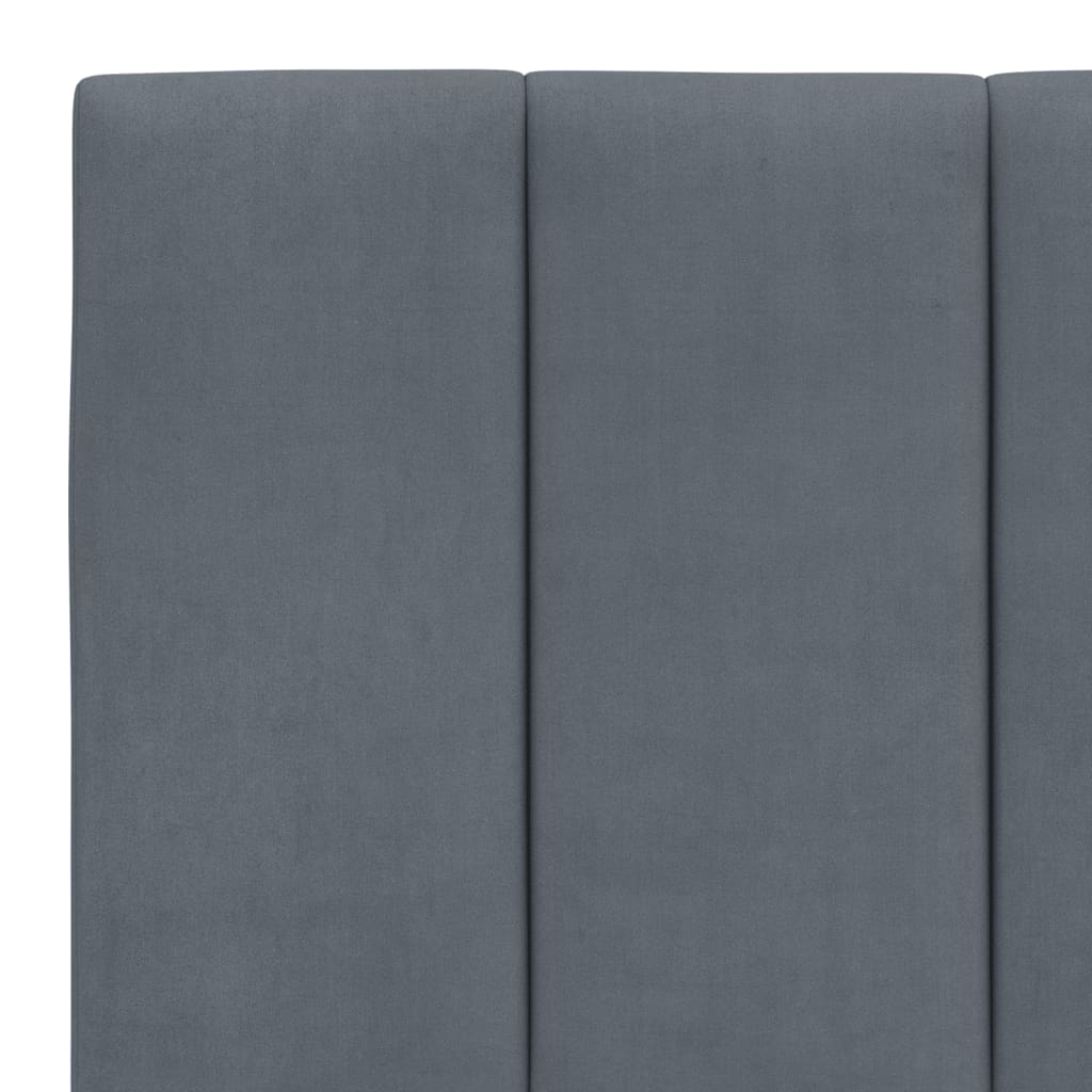 seng med madras Hanko 160x200 cm velour mørkegrå