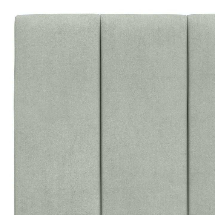 seng med madras Hanko 180x200 cm velour lysegrå