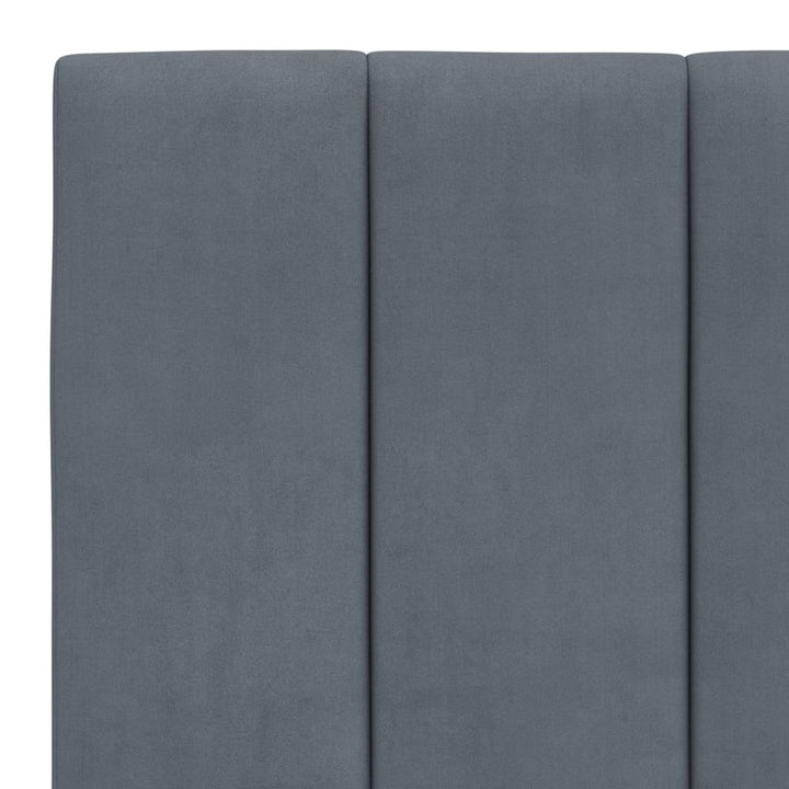 seng med madras Hanko 180x200 cm velour mørkegrå