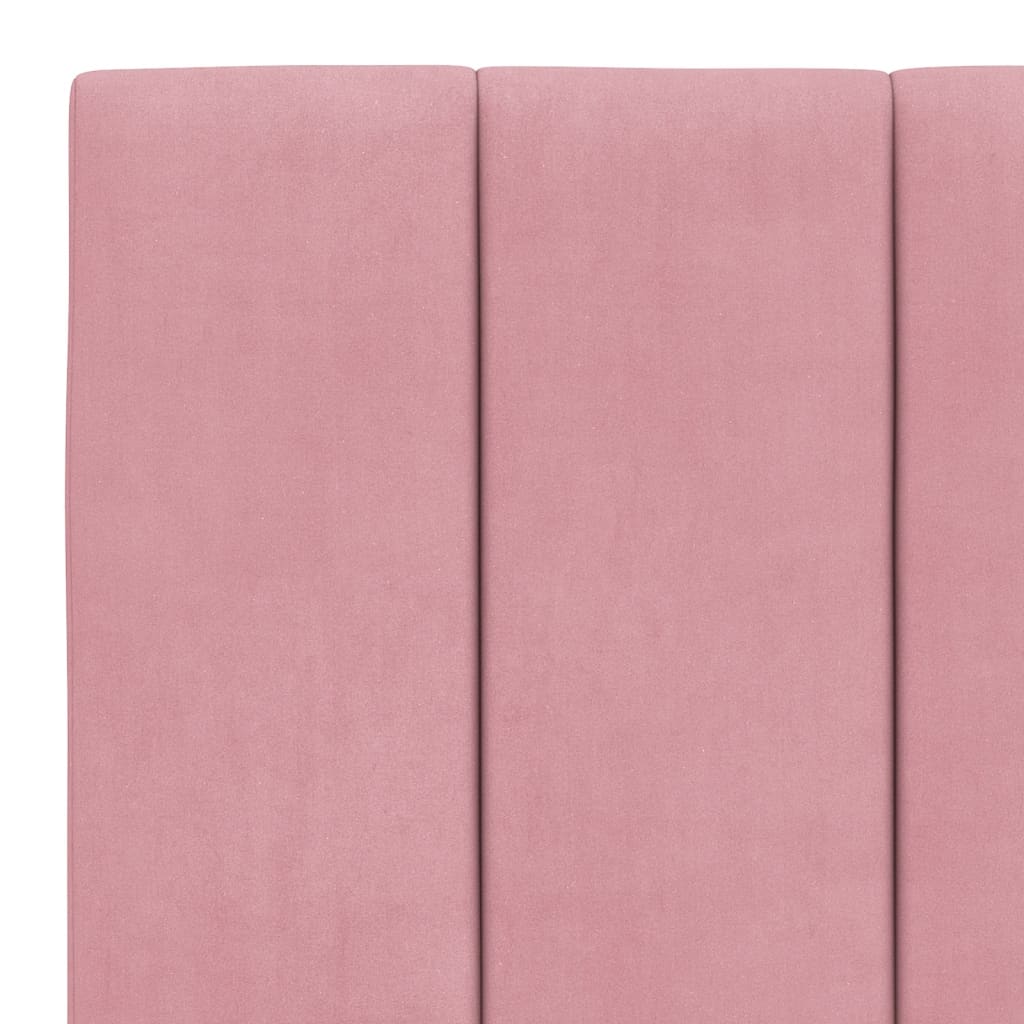seng med madras Hanko 180x200 cm velour lyserød