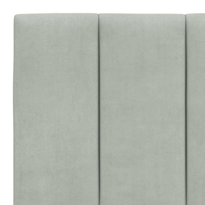seng med madras Hanko 200x200 cm velour lysegrå