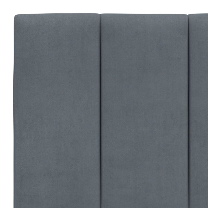 seng med madras Hanko 200x200 cm velour mørkegrå