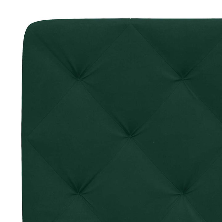 seng med madras 90x190 cm velour mørkegrøn