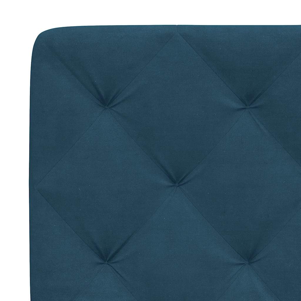 seng med madras 90x190 cm velour blå