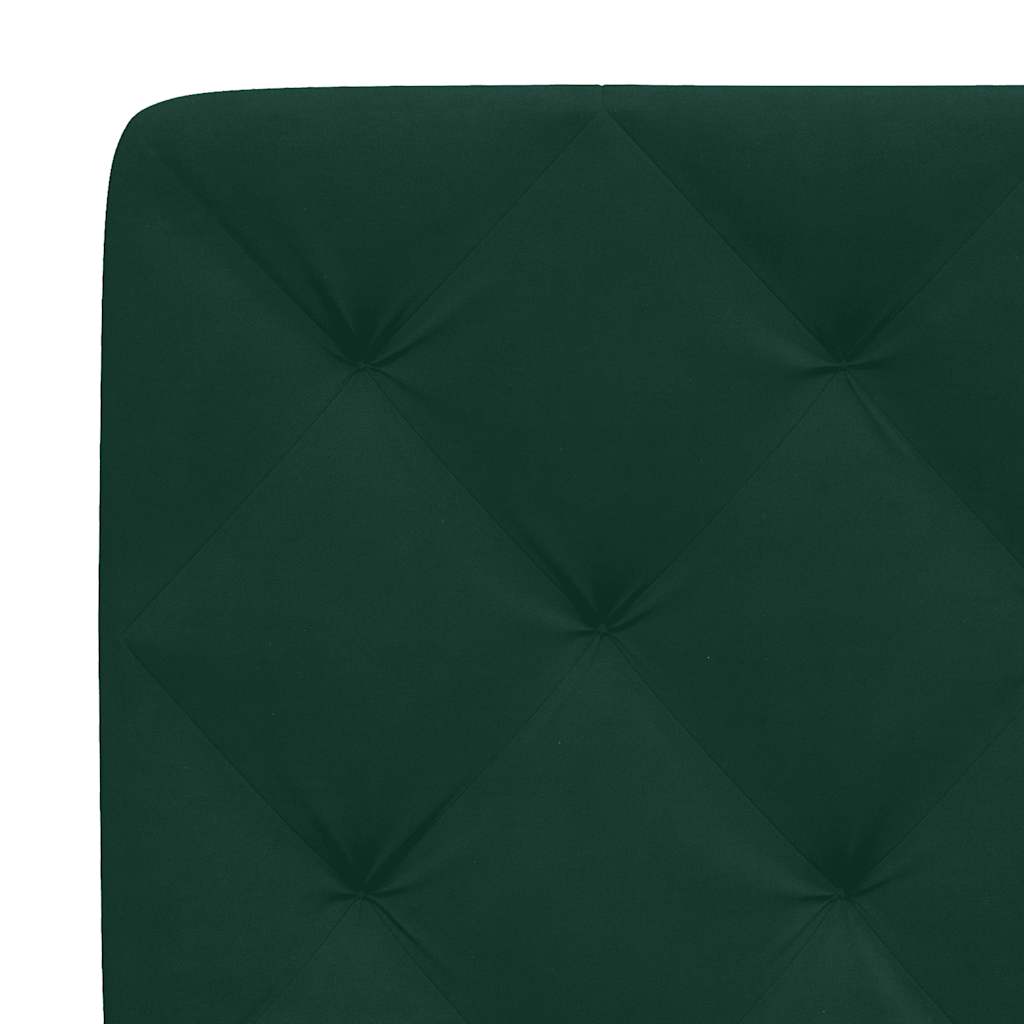 seng med madras 100x200 cm velour mørkegrøn