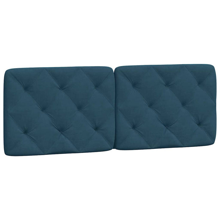 seng med madras 120x200 cm velour blå