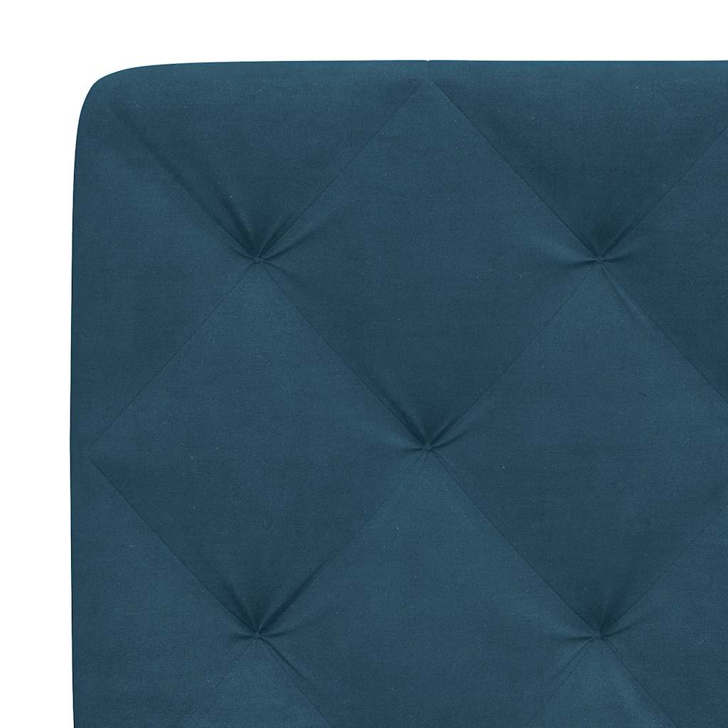 seng med madras 120x200 cm velour blå