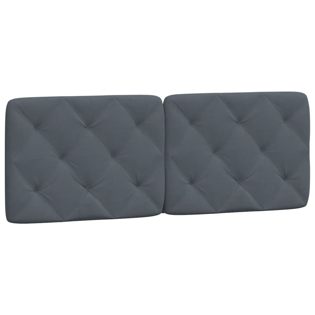seng med madras 140x190 cm velour mørkegrå