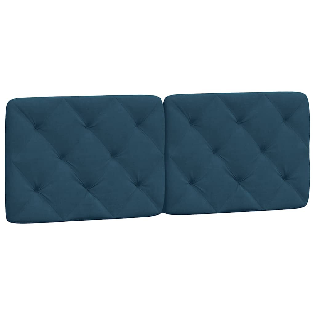 seng med madras 140x190 cm velour blå