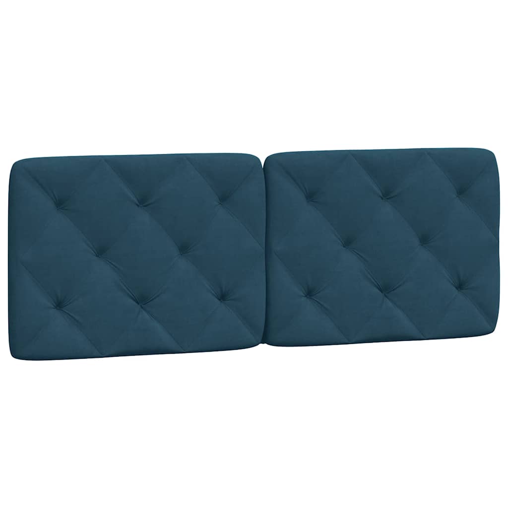 seng med madras 140x200 cm velour blå