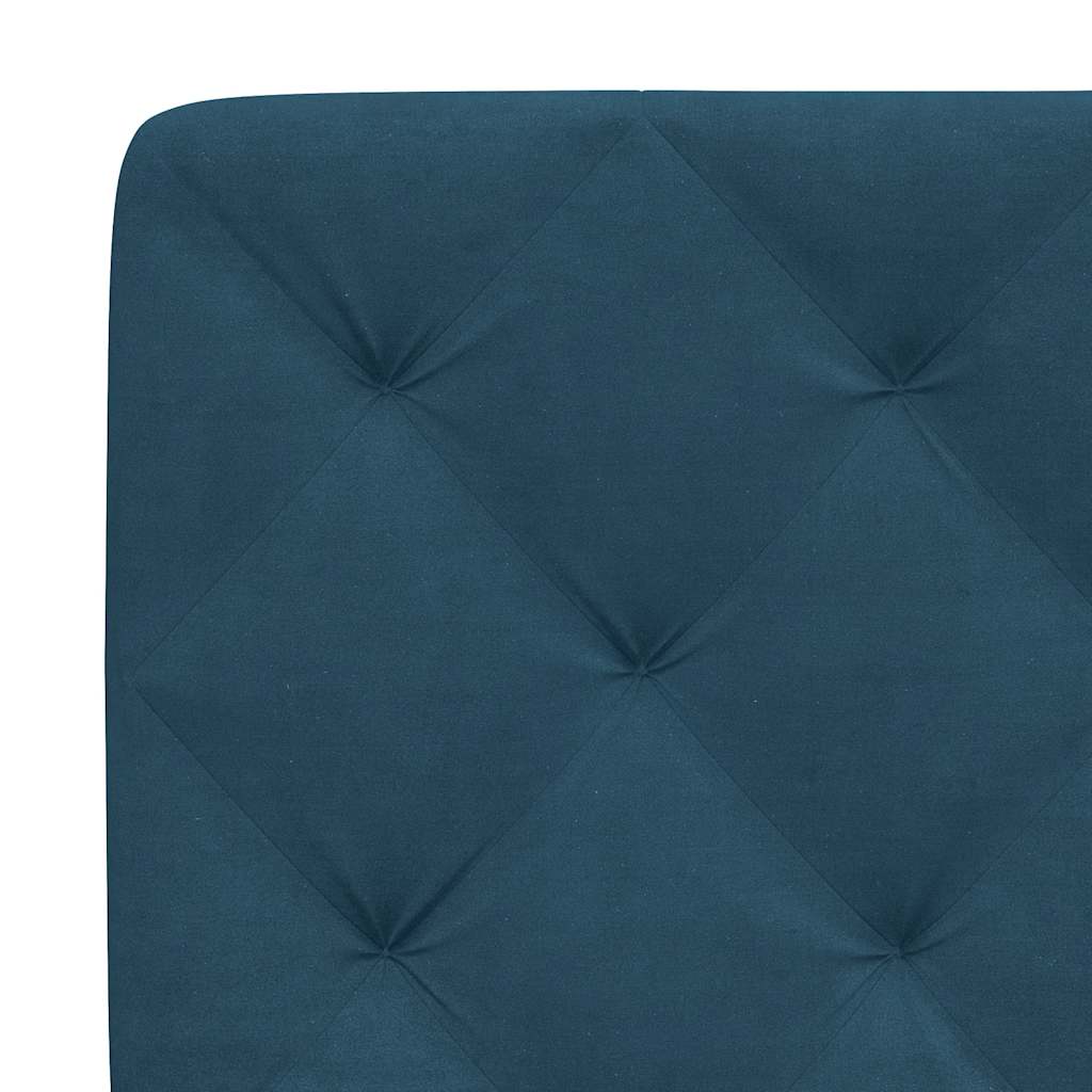 seng med madras 140x200 cm velour blå