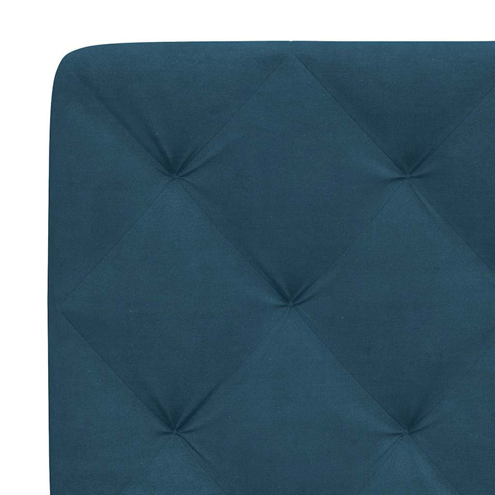 seng med madras 140x200 cm velour blå