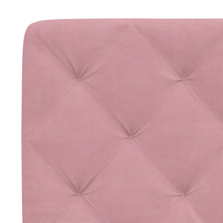 seng med madras 140x200 cm velour lyserød