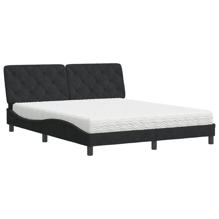 seng med madras 160x200 cm velour sort