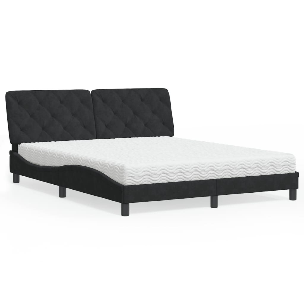 seng med madras 160x200 cm velour sort