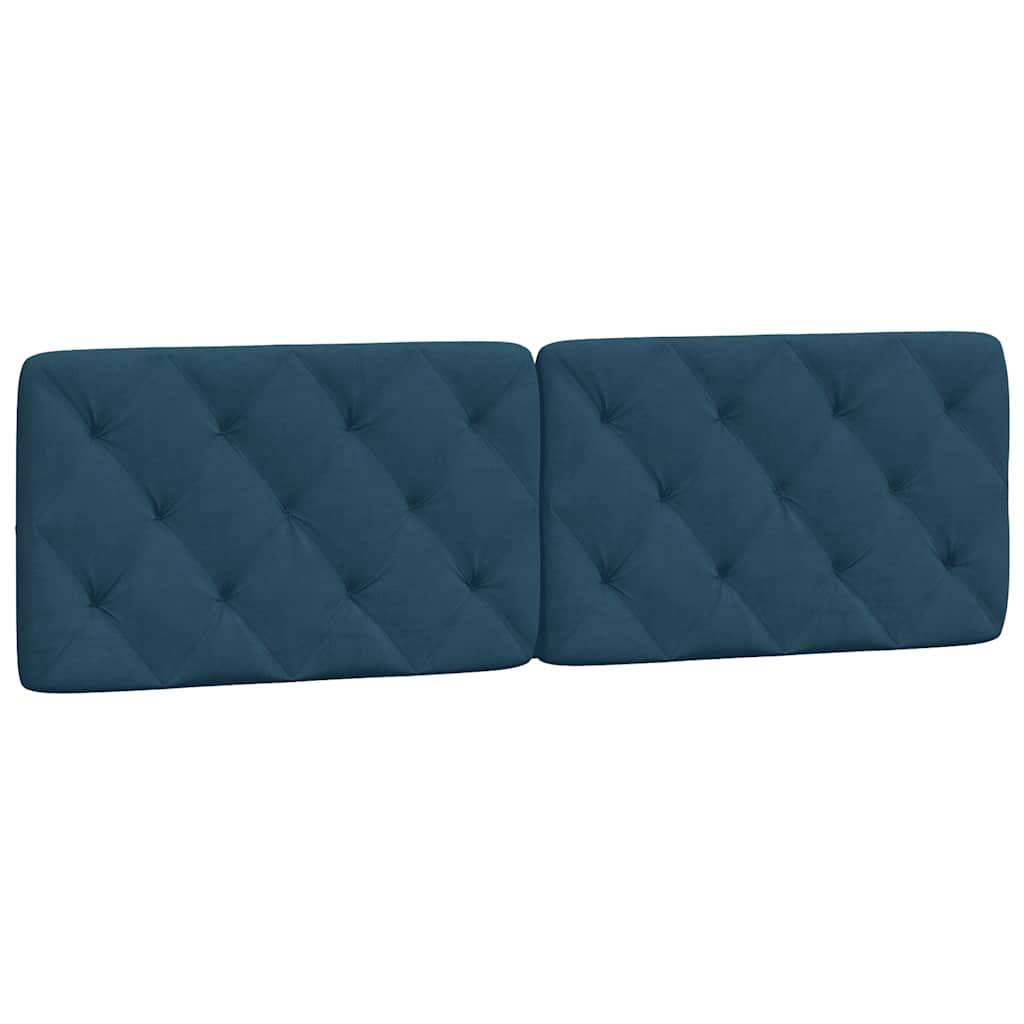 seng med madras 160x200 cm velour blå