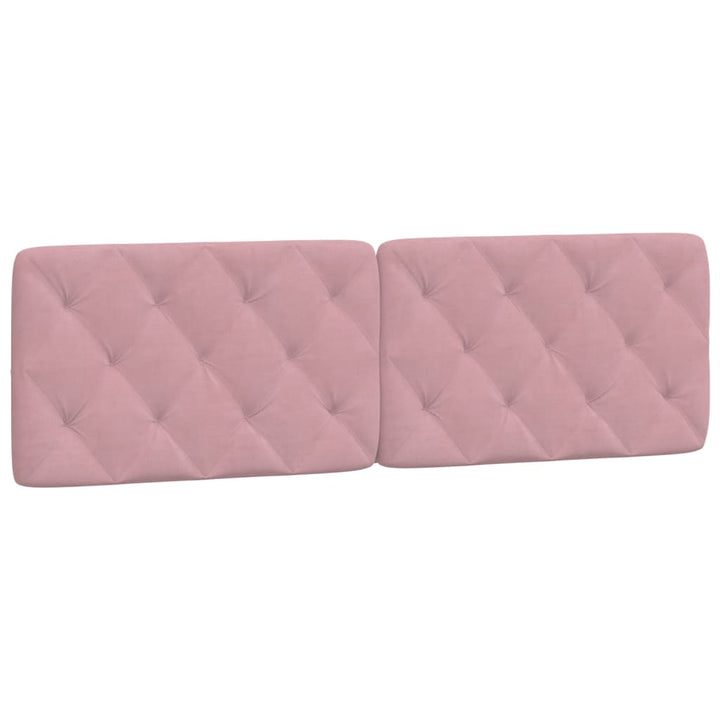 seng med madras 160x200 cm velour lyserød