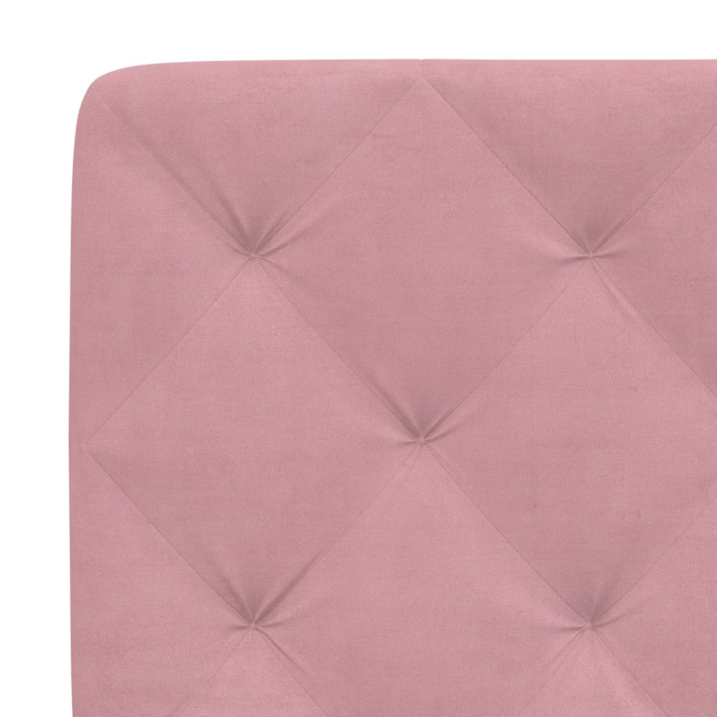 seng med madras 180x200 cm velour lyserød