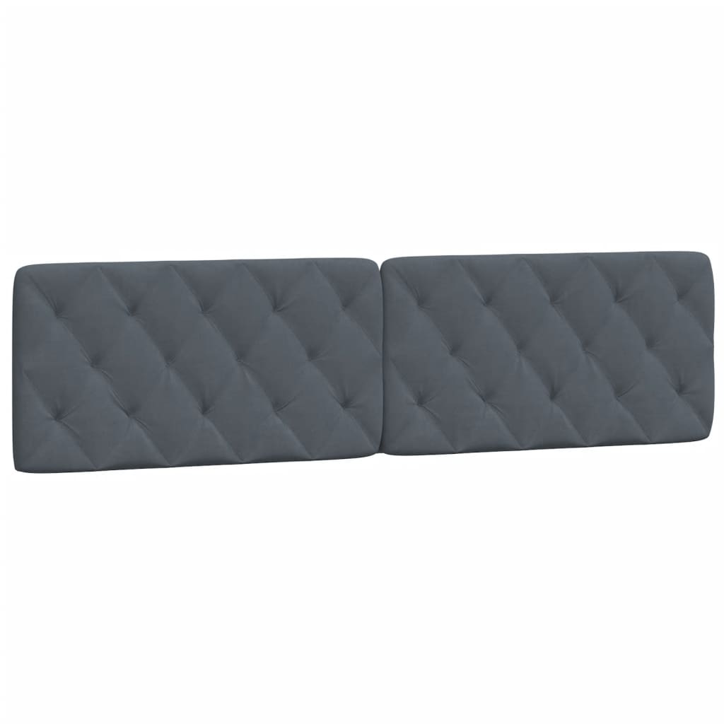 seng med madras 200x200 cm velour mørkegrå