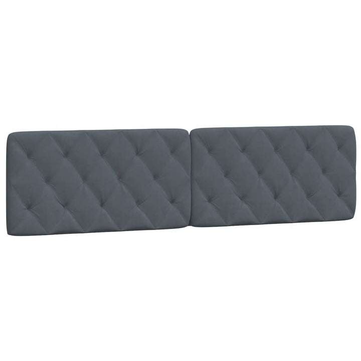 seng med madras 200x200 cm velour mørkegrå