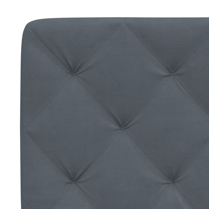 seng med madras 200x200 cm velour mørkegrå