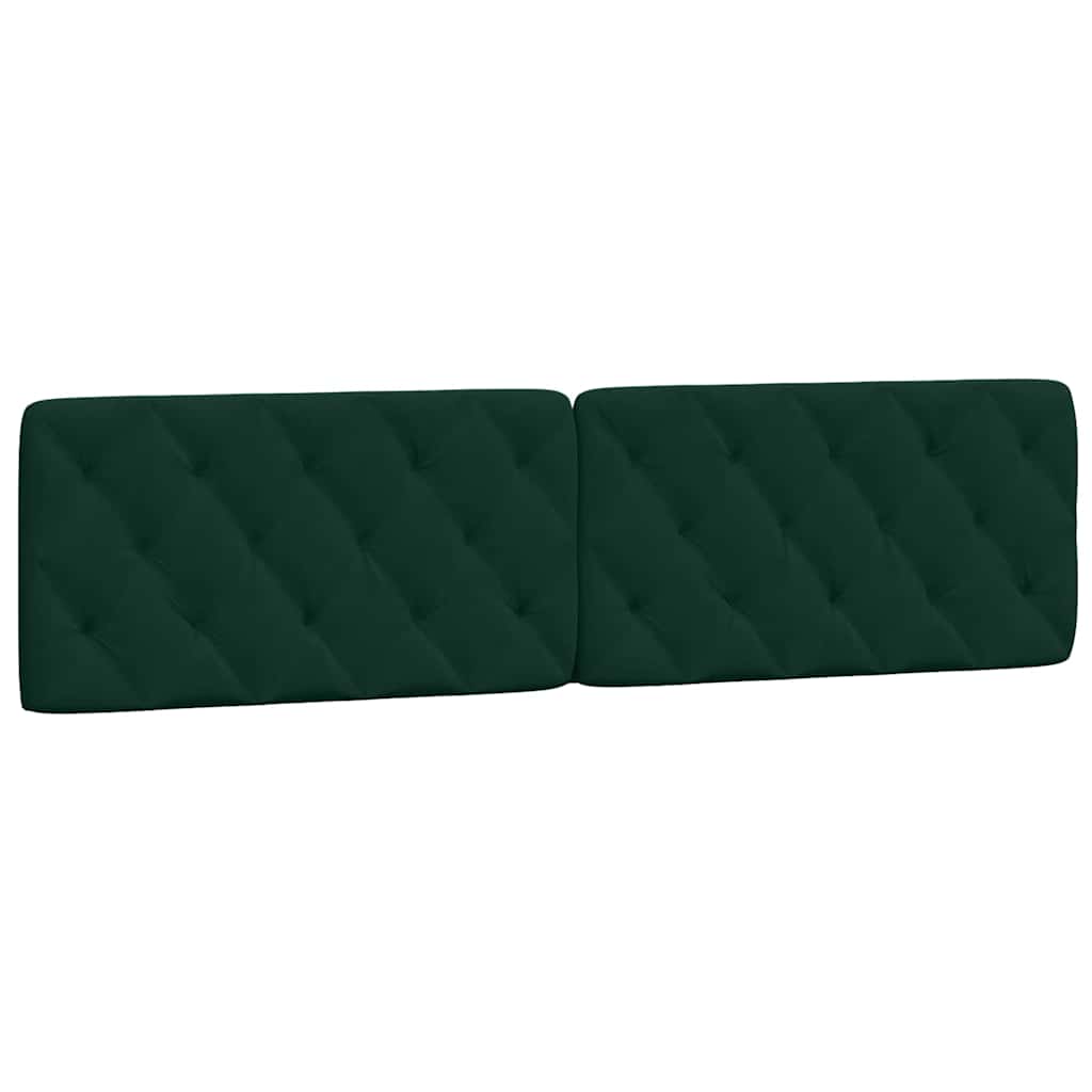 seng med madras 200x200 cm velour mørkegrøn