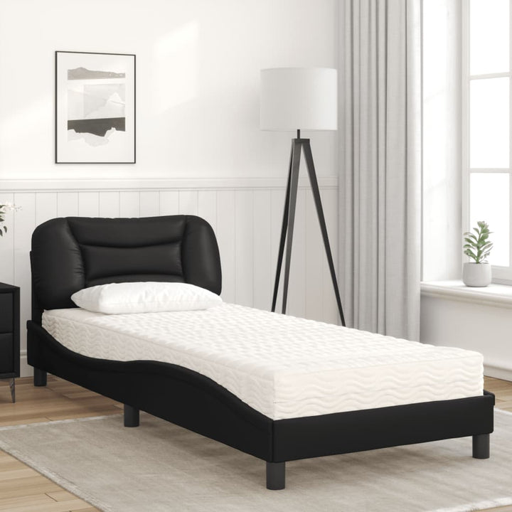 seng med madras Hvar 80x200 cm kunstlæder sort