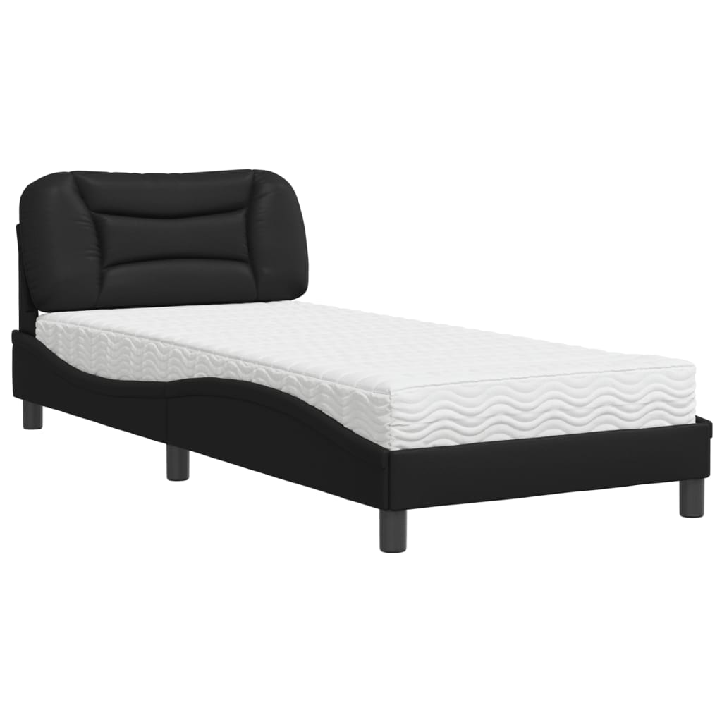 seng med madras Hvar 90x190 cm kunstlæder sort