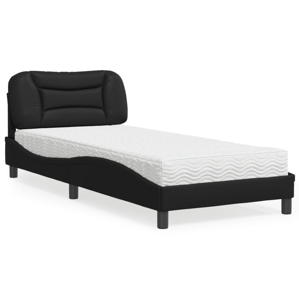 seng med madras Hvar 90x190 cm kunstlæder sort