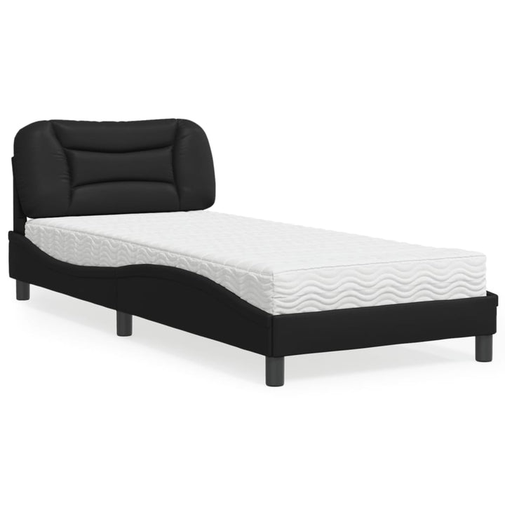 seng med madras Hvar 90x190 cm kunstlæder sort